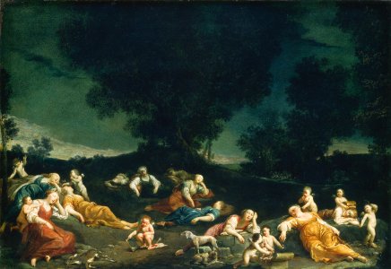 Cupids Disarming Sleeping Nymphs sc126
