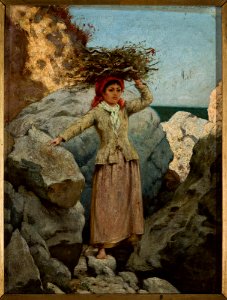 Curt Agthe - Annunziata. Girl with a bunch of brushwood on her head - 188143 MNW - National Museum in Warsaw