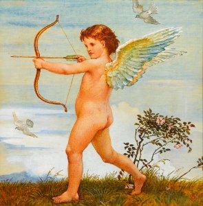 Cupid's Arrow by Walter Crane. Free illustration for personal and commercial use.