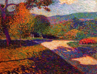 Curt Herrmann - Sommerlicher Parkweg mit Blick auf das Wiesenttal