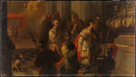 Curación y acción de gracias del príncipe don Carlos. Serie de la Vida de San Diego de Alcalá