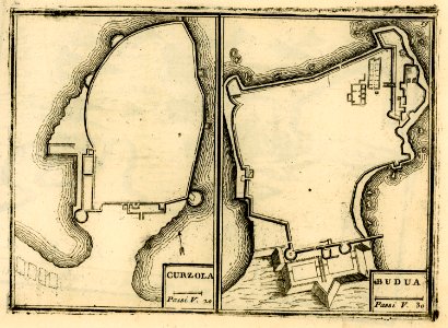 Curzola Budua - Coronelli Vincenzo - 1688
