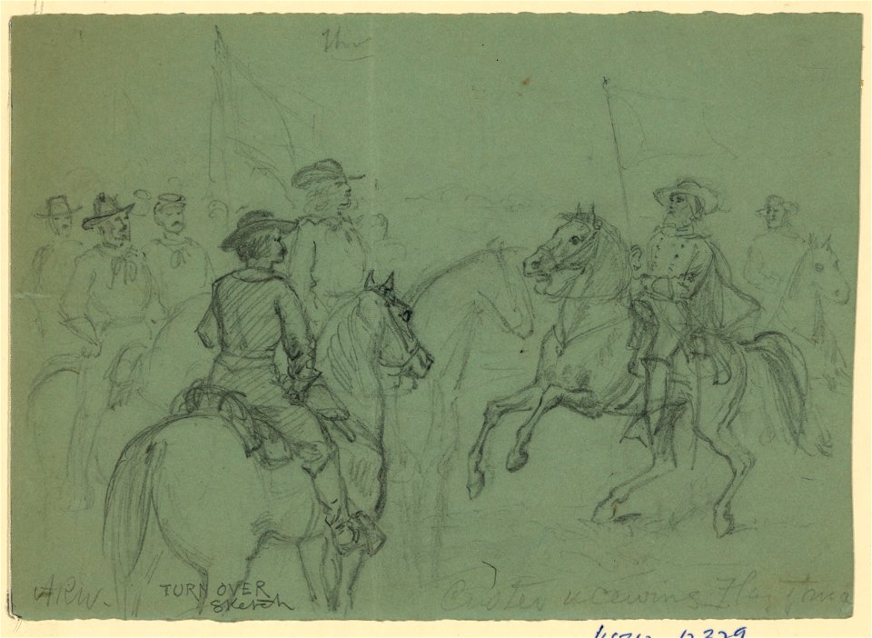Custer receiving Flag of Truce LCCN2004660359