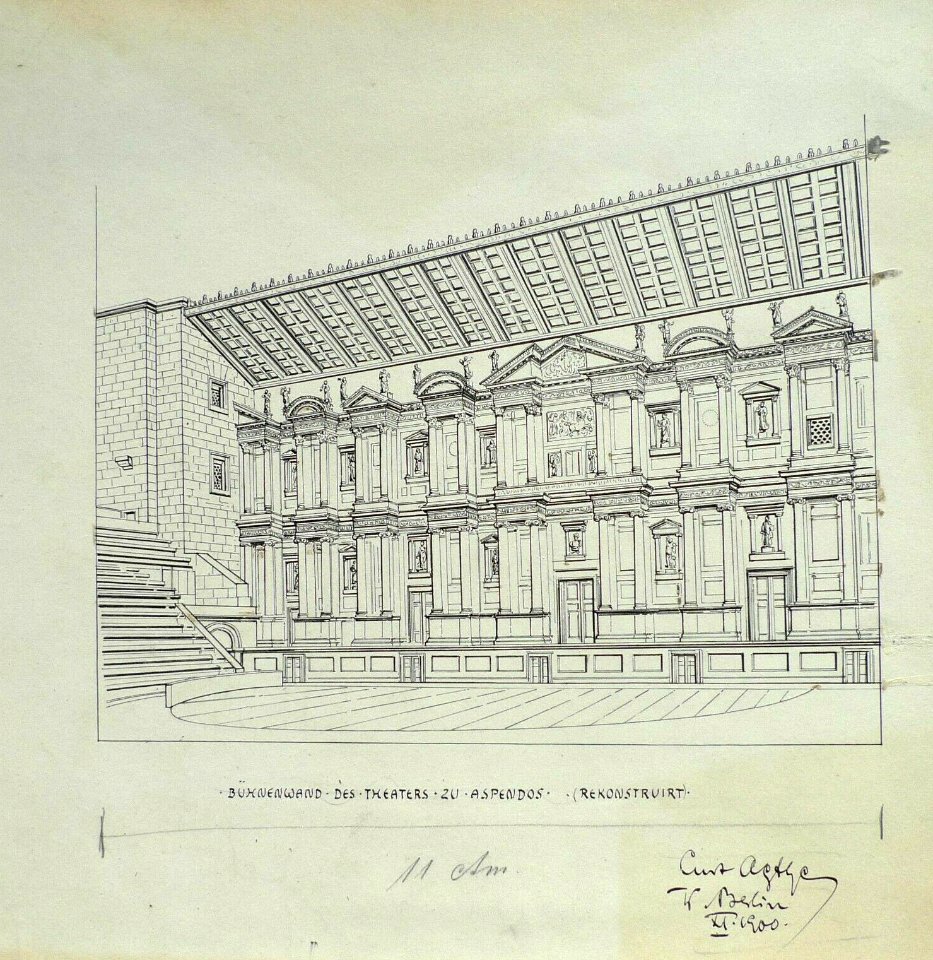 Curt Agthe Bühnenwand des Theaters zu Aspendos (rekonstruirt) 1900