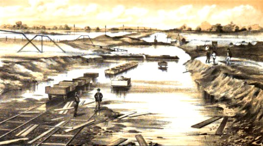 Cutting, Flooded after high tide 17 Oct 1883 (G J Stodart 1887)
