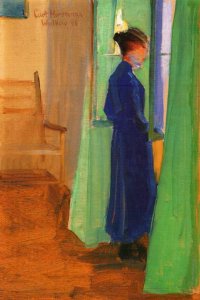 Curt Herrmann - Sophie Herrmann am Fenster in Wulkow