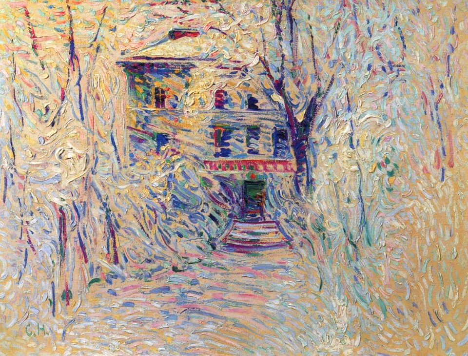 Curt Herrmann - Villa im winterlichen Park