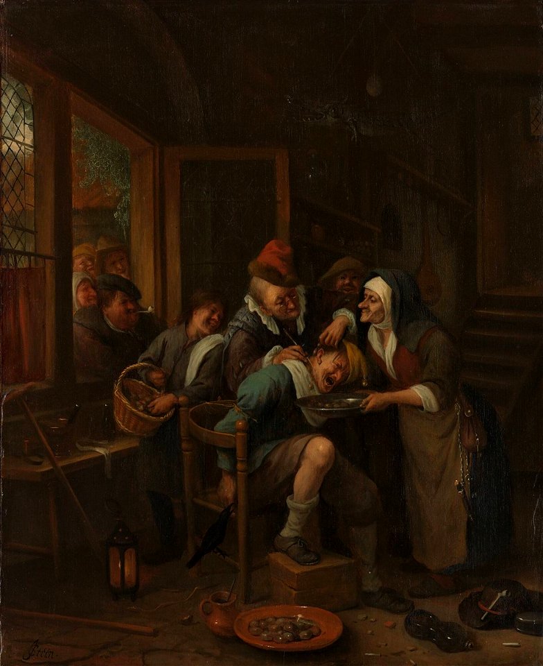 Cutting the Stone by Jan Steen Museum Boijmans Van Beuningen 1827 (OK)