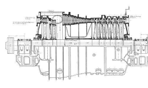 Curtis marine steam turbine (Rankin Kennedy, Modern Engines, Vol VI)