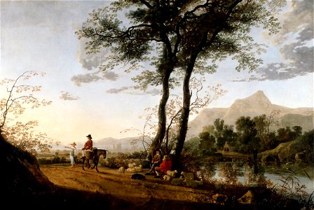 Aelbert Cuyp - A Road near a River - WGA05842