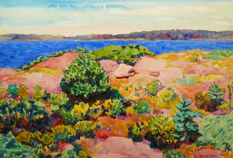Seascape by Carl Gordon Cutler, watercolor