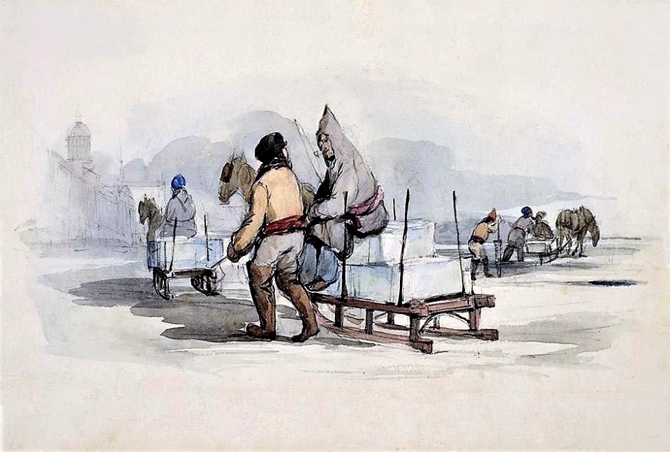 Cutting Ice on the St. Lawrence at Montreal
