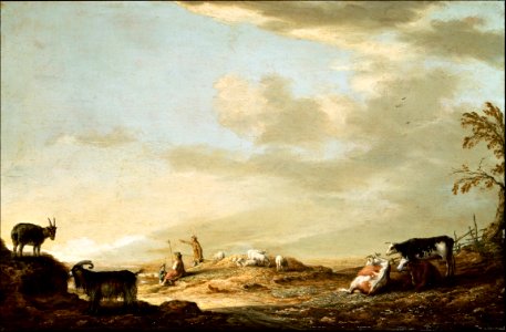 Cuyp, Aelbert - Landscape with Cattle and Figures - Google Art Project
