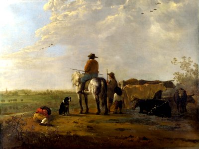 Cuyp, A Landscape with Horseman. Free illustration for personal and commercial use.