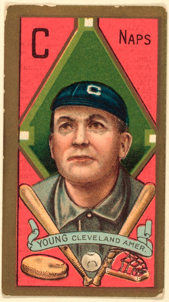 Cy Young, Cleveland Naps, baseball card portrait LCCN2008677380