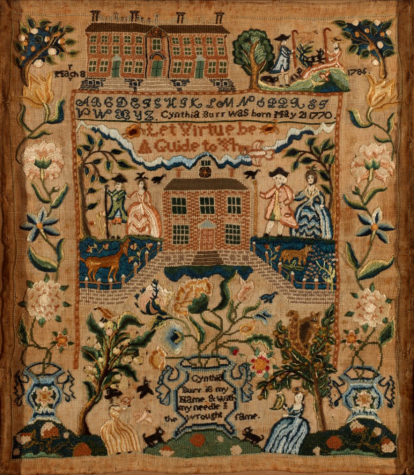 Cynthia Burr, Sampler, 1786