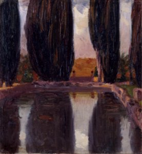Cypresses by Fujishima Takeji (Bridgestone Museum of Art)