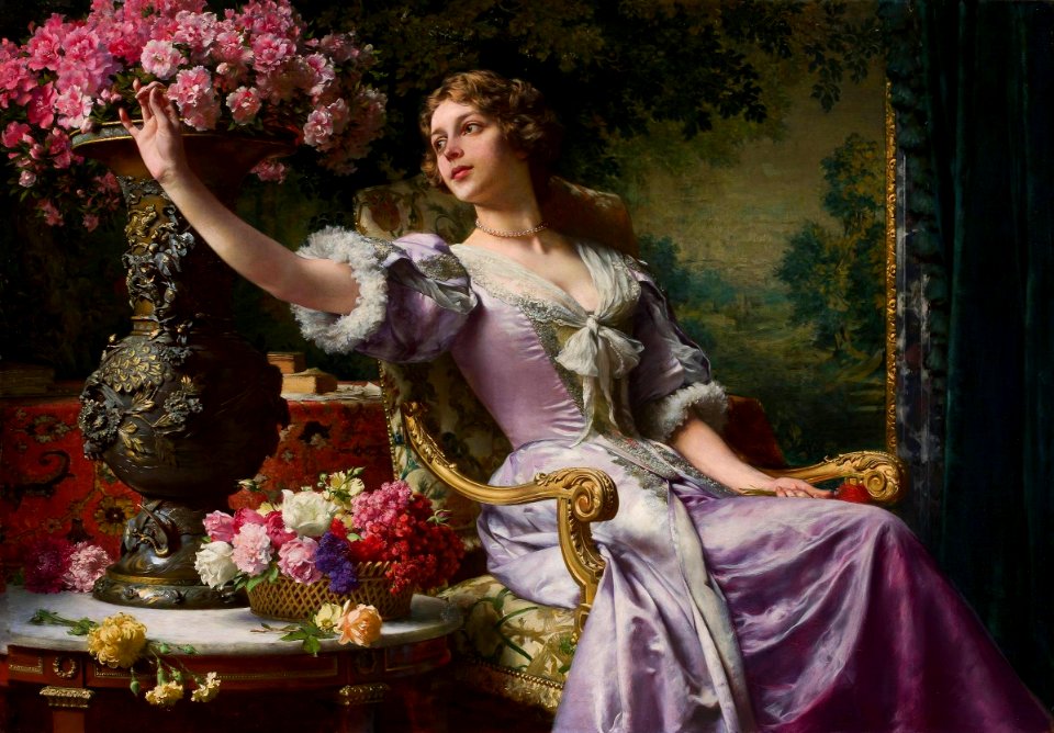 Czachórski Lady in a lilac dress