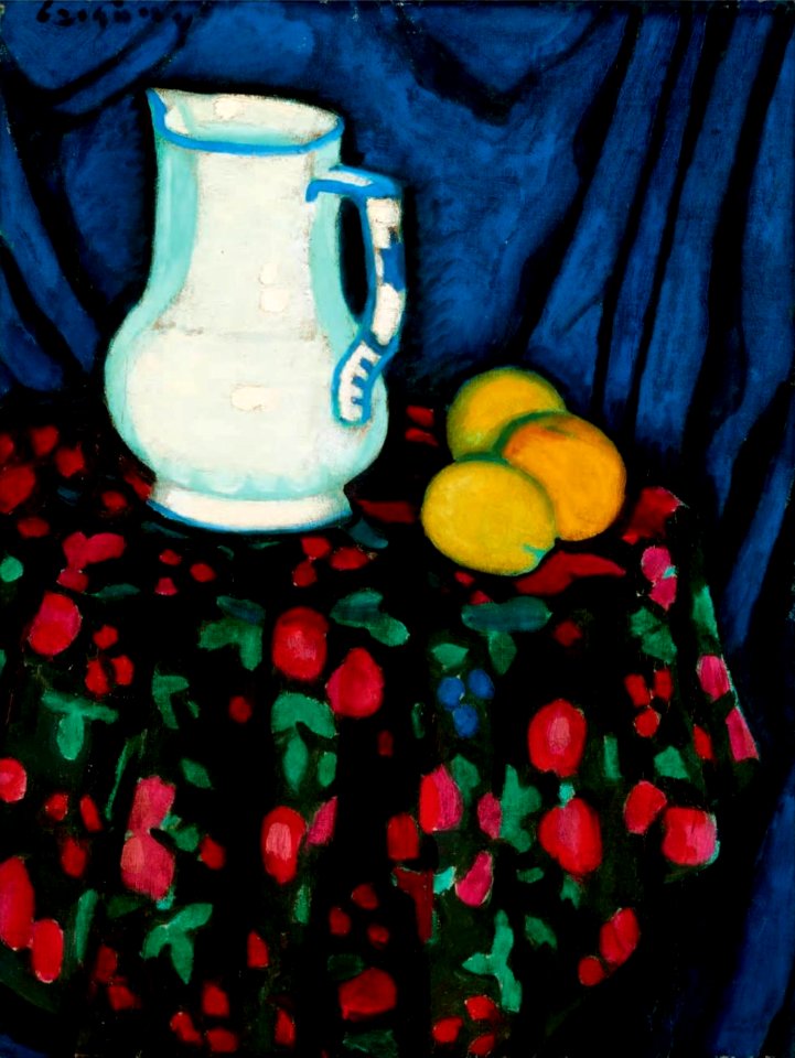Czigány Dezső - 1910 körül - Csendélet vizeskancsóval