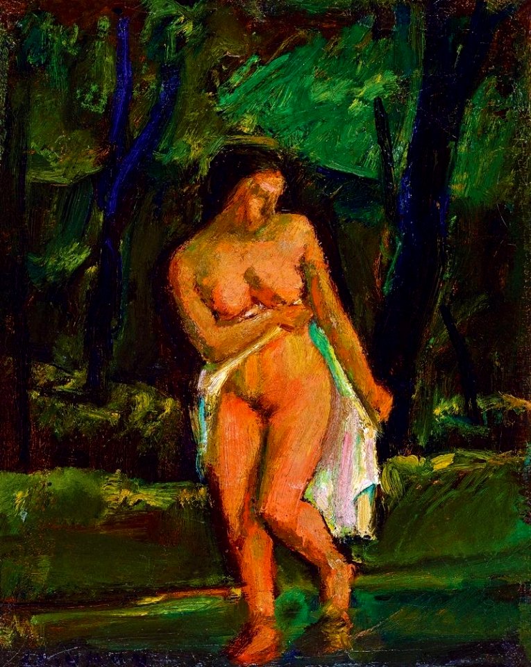Czigány Dezső - 1920 körül - Szabadban (Fürdőző nő)
