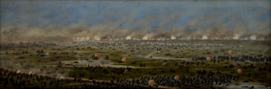 Cándido Lopez - Asalto a la segunda columna brasileña a Curupaytí - Google Art Project
