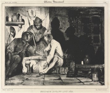 Célestin François Nanteuil (French, 1813-1873), Aubert ^ Junca - Soldiers Playing Dice - 2008.189 - Cleveland Museum of Art