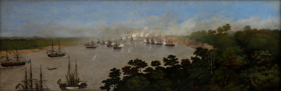 Cándido Lopez - Ataque de la escuadra Brasileña a las bat. de Curupayti - Google Art Project