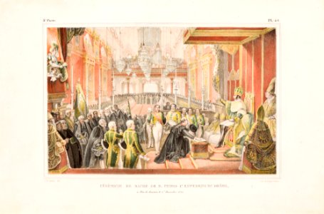 Cérémonie de sacre de D. Pedro 1,,er Empereur du Brésil, à Rio de Janeiro, le 1,,er Decembre 1822, da Coleção Brasiliana Iconográfica