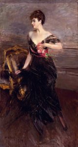 Cécile Murat Ney d'Elchingen (1867-1960), by Giovanni Boldini. Free illustration for personal and commercial use.