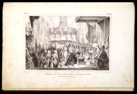 Cérémonie de sacre de D. Pedro 1er. Empereur du Brésil - à Rio de Janeiro, le 1er. Decembre 1822 (1), da Coleção Brasiliana Iconográfica