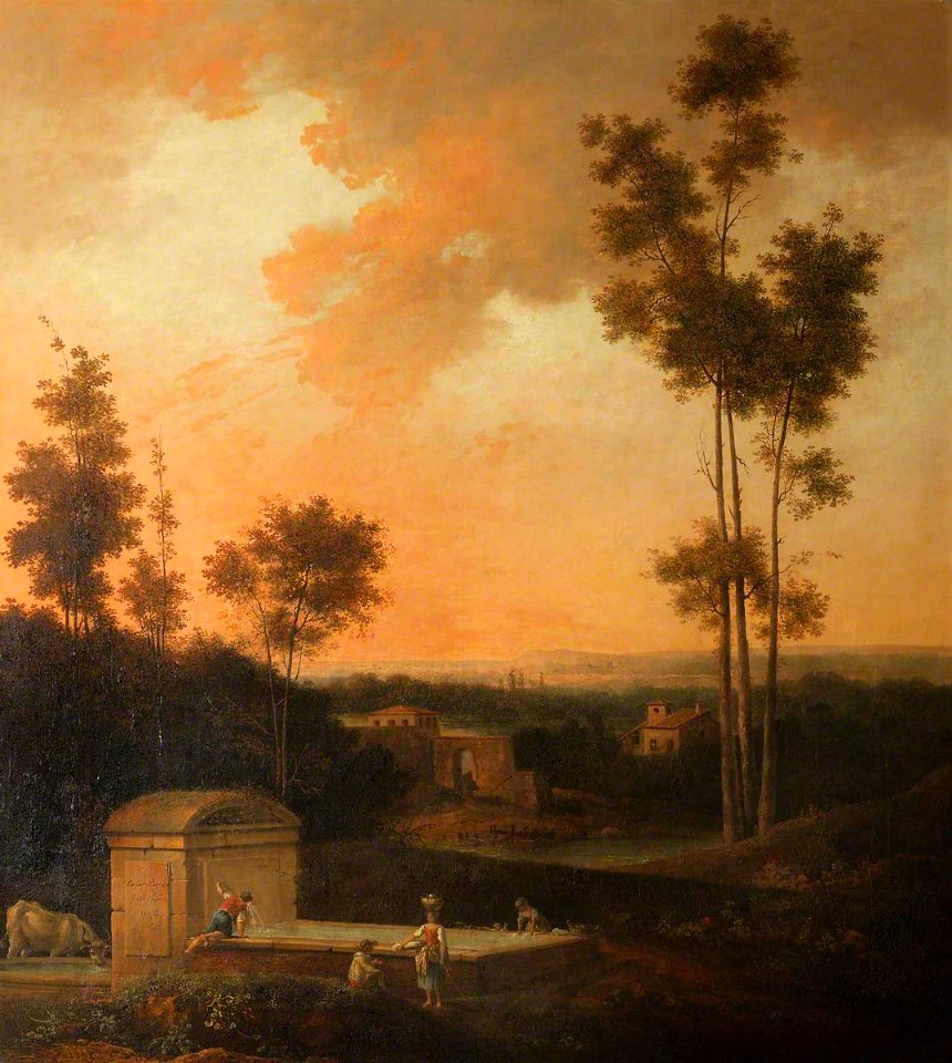 César van Loo (1743-1821) - Sunset Landscape - 609014 - National Trust
