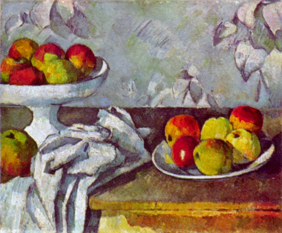 Cézanne - Stillleben mit Äpfeln und Fruchtschale