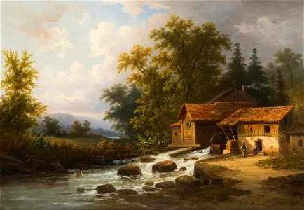 Cölestin Brügner - Landscape with a Mill