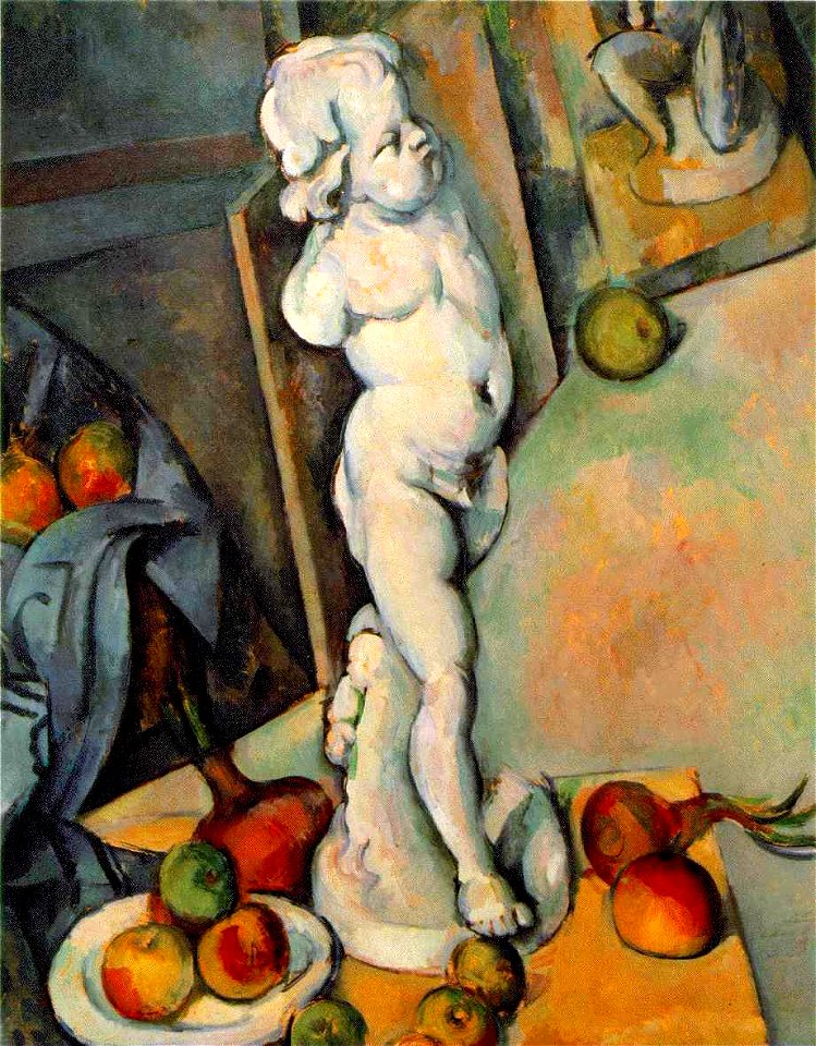 Cézanne, Still Life with Plaster Cupid. Free illustration for personal and commercial use.