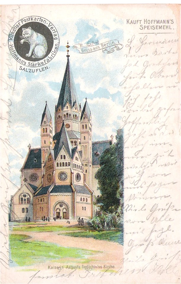 D-NW-Bad Salzuflen - Hoffmann's Stärkefabriken, Ansichtskarte 'Berlin, Kaiserin Augusta Gedächtnis-Kirche'