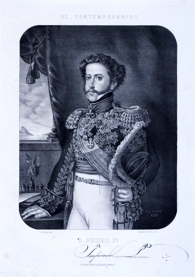 D Pedro I - litografia