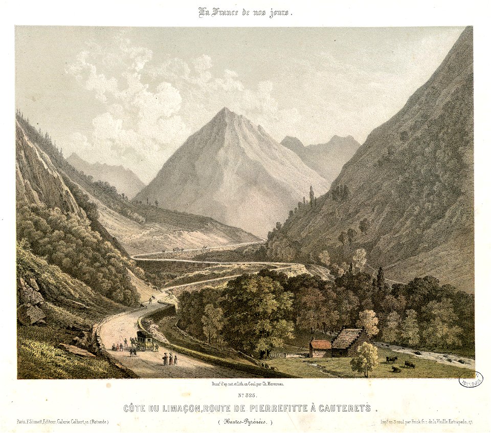 Côte du Limaçon, route de Pierrefitte à Cauterets (Hautes-Pyrénées) - Fonds Ancely - B315556101 A MERCEREAU 7 069