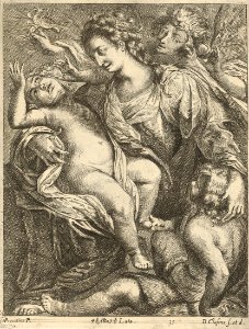 D Clasens after Procaccini - Virgin and Child accompanied by St John and an Angel SVK-SNG.G 11965-34