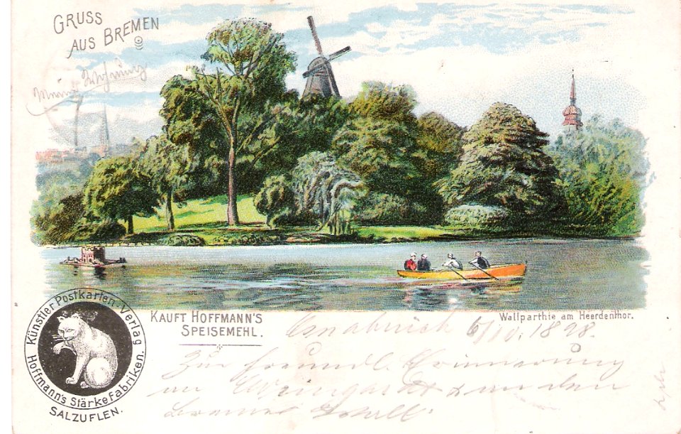 D-NW-Bad Salzuflen - Ansichtskarte der Hoffmann's Stärkefabriken- Bremen, Wall am Heerdentor