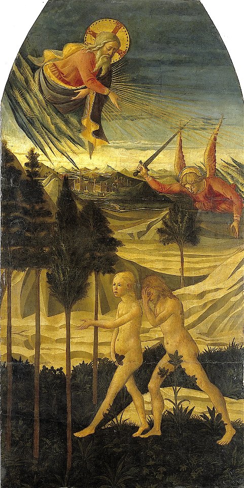 D. di Francesco - De verdrijving uit het paradijs (fragment) - NK1848 - Cultural Heritage Agency of the Netherlands Art Collection