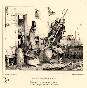 D- déménagement; celui qui n'a jamais connu la peine; jamias non plus n'a connu le plaisir (BM 1861,1012.690)