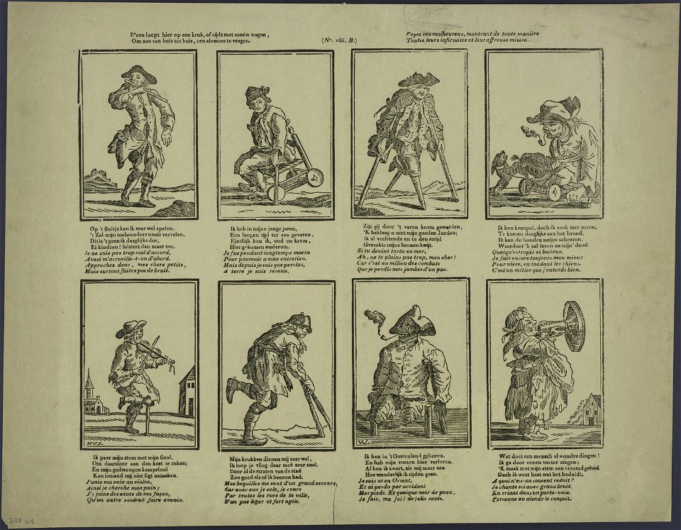 D'een loopt hier op een kruk-Catchpenny print-Borms 0265