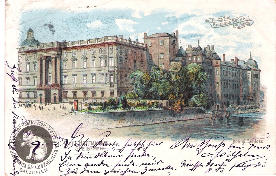 D-NW-Bad Salzuflen - Ansichtskarte der Hoffmann's Stärkefabriken- 'Berlin, Königliches Schloss'