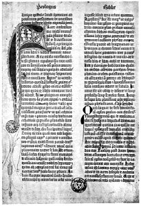 D329- une page de la première bible de gutenberg - liv3-ch11