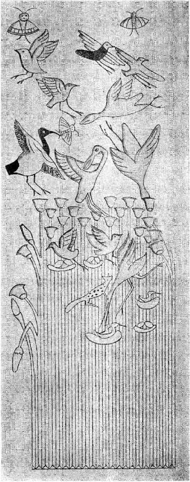 D173-fleur de lotus, bas-relief égyptien.-L2-Ch6