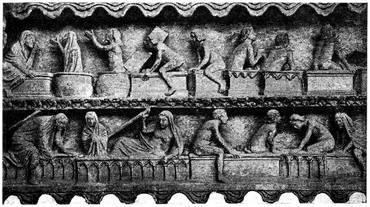 D155- cathédrale de reims. - les morts sortant de leur tombeau. - liv3-ch08