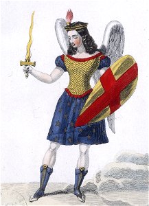 Dabadie as the angel in 'La tentation' - Maleuvre - Gallica - cropped