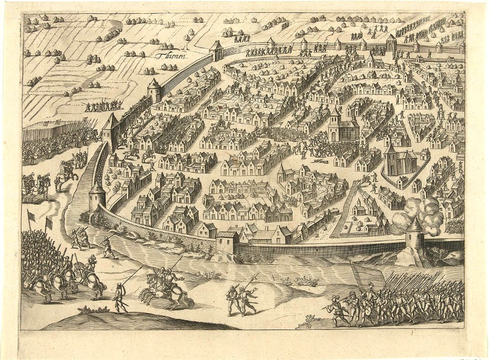 De inname van Tienen in 1588 door het Staatse leger - The capture of Tienen in 1588 by the Dutch States' army (Bartholomeus Willemsz. Dolendo)