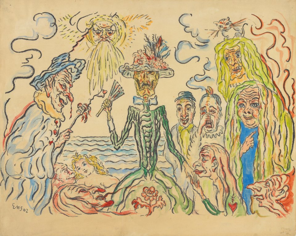 De kokette dood (maskers), James Ensor, Mu.ZEE Oostende, SM001130