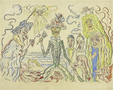 De kokette dood (maskers), James Ensor, Mu.ZEE Oostende, SM001130